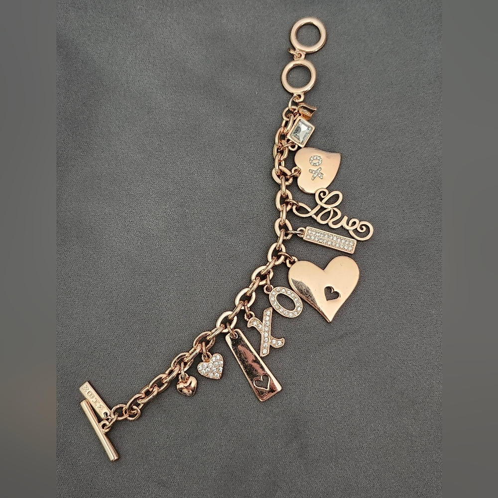 White House Black Market Rose Gold Charm Bracelet